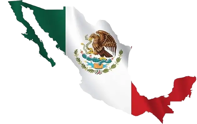 Mapa de México con cobertura nacional